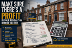 Making sure there is a profit in your renovation before you buy, using a realistic UK property appraisal with all costs deducted and profit shown clearly