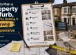 How to plan a property refurb and avoid costly mistakes, shown with a step-by-step refurbishment plan, UK house, floor plans, tools and keys