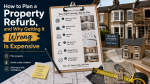 How to plan a property refurb and avoid costly mistakes, shown with a step-by-step refurbishment plan, UK house, floor plans, tools and keys
